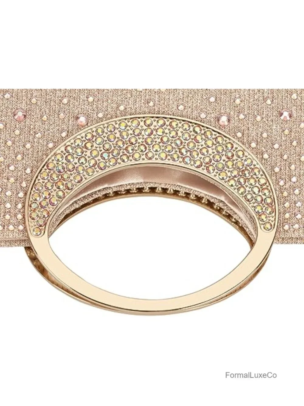 Rhinestone Crystal Handle Clutch Handbag for Wedding Party
